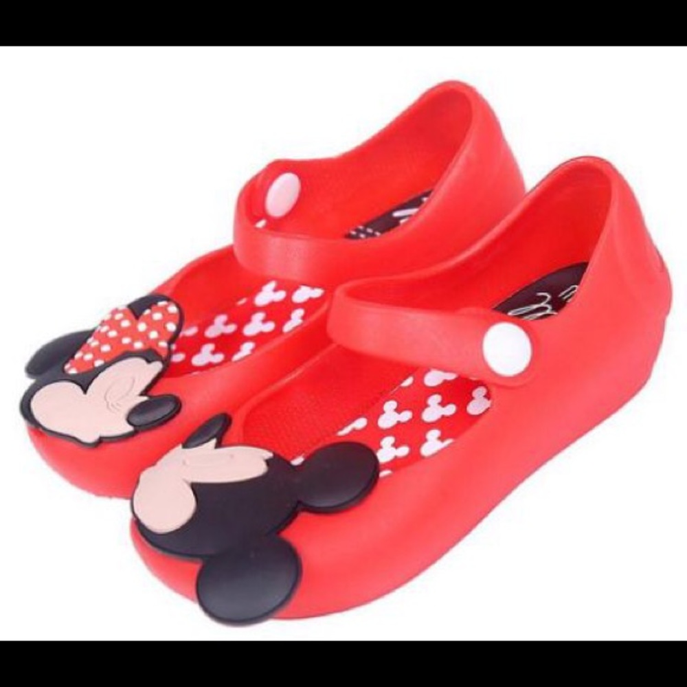 Minnie and Mickey Girls Jelly Shoes Size 10